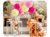 Picture of Fluffy flower set of 3pcs 40cm