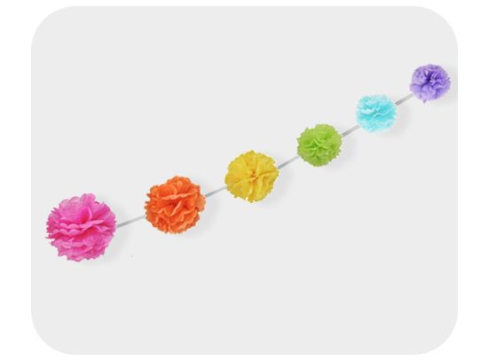 Picture of Fluffy flower garland set of 8pcs