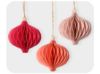 Picture of Honeycomb Hanging Christmas Decorations set of 3pcs