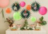 Picture of Toucan & Parrots paper fans set