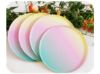 Picture of Rainbow gradient paper cutlery set