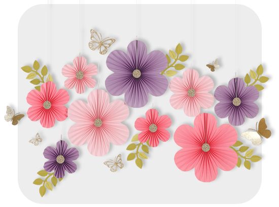 Picture of Fancy flower paper fan kit