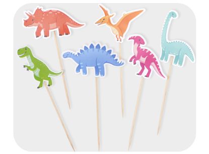Picture of 12/S Dinosaur cake topper set