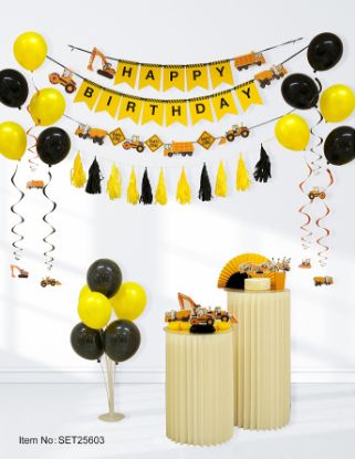 Picture of Engineering vehicle-themed party decoration kit